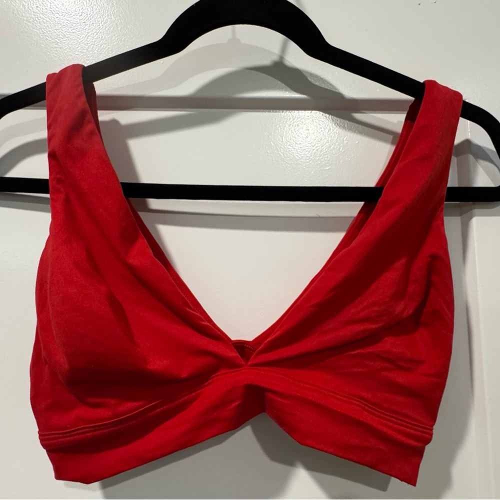 Victoria's Secret Red Plunge Bra with Ruched Detail